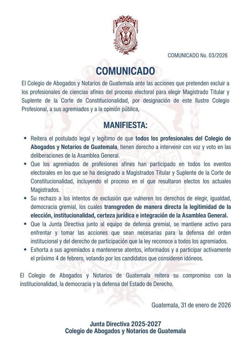 Comunicado.