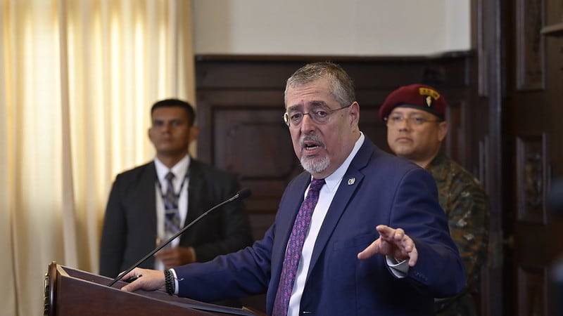 El presidente Bernardo Arévalo.