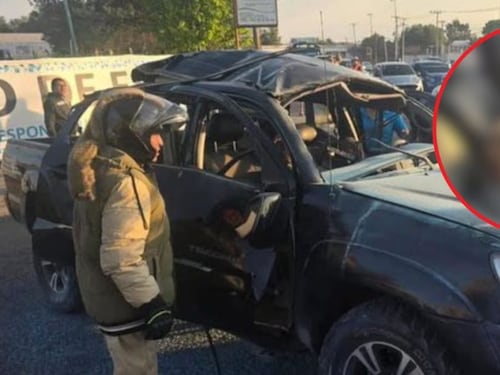 Identifican a los ocupantes de la camioneta que explotó en la México-Pachuca.