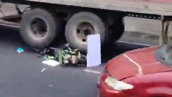 Captan accidente de tránsito. Foto: RRSS