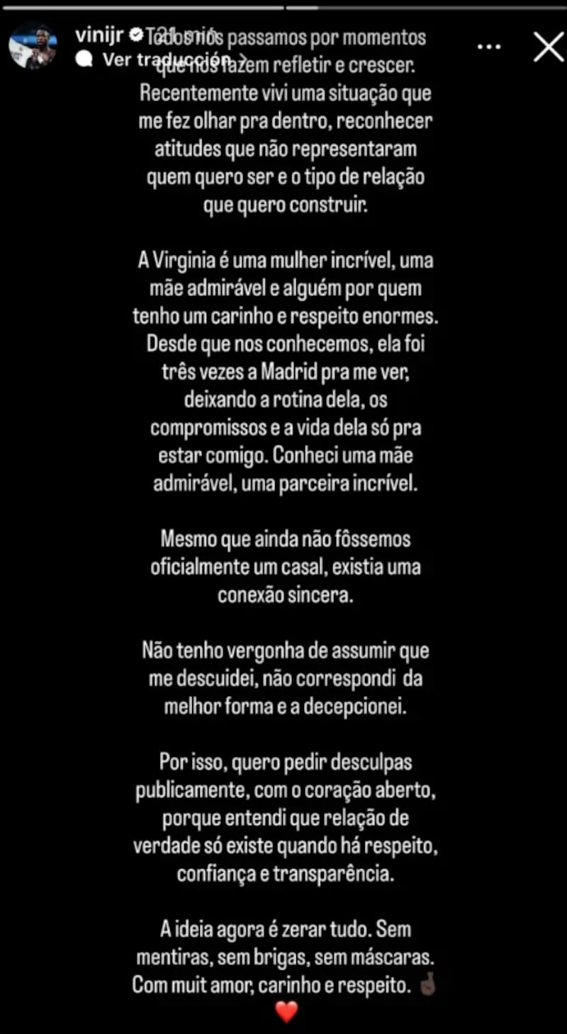 Dirigido a Virginia Fonseca. (Foto: Instagram @vinijr)