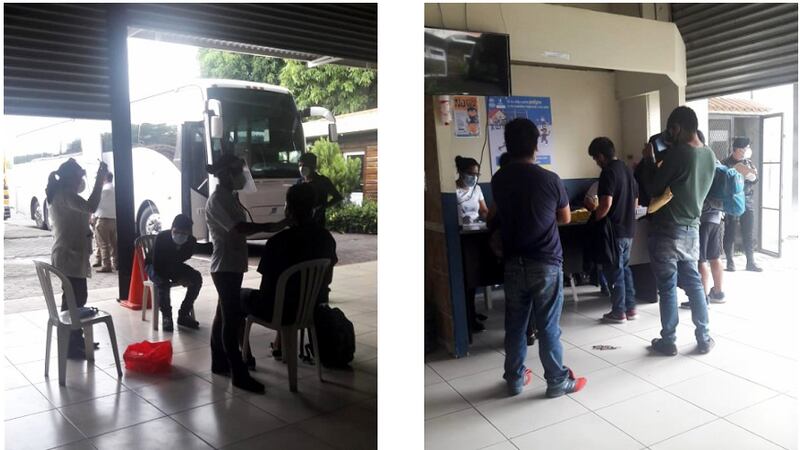 Cien guatemaltecos retornan al país por vía terrestre desde México