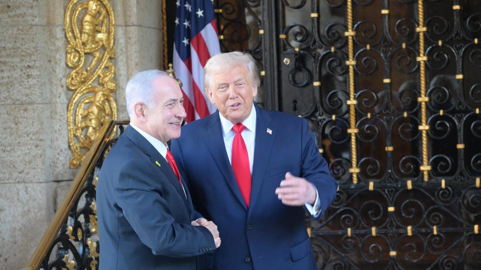 El PM Netanyahu fue recibido hoy por el Presidente de EEUU, Donald Trump, en Mar-a-Lago. Foto: Amos Ben Gershom / GPO