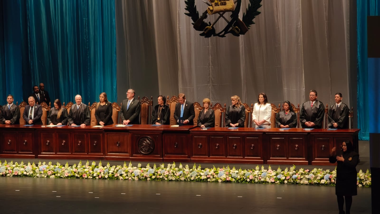 Toma de posesión de la nueva CC en el Teatro Nacional. Foto: Stanley Herrarte