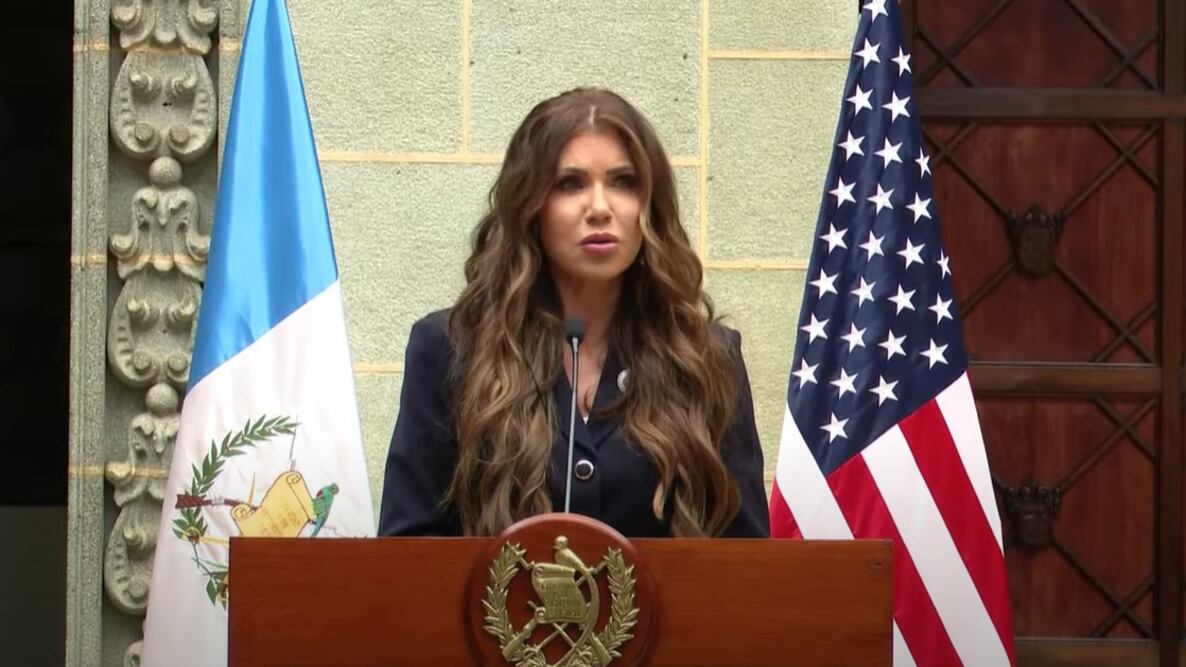 Kristi Noem, secretaria de Seguridad Nacional de Estados Unidos, visita Guatemala.