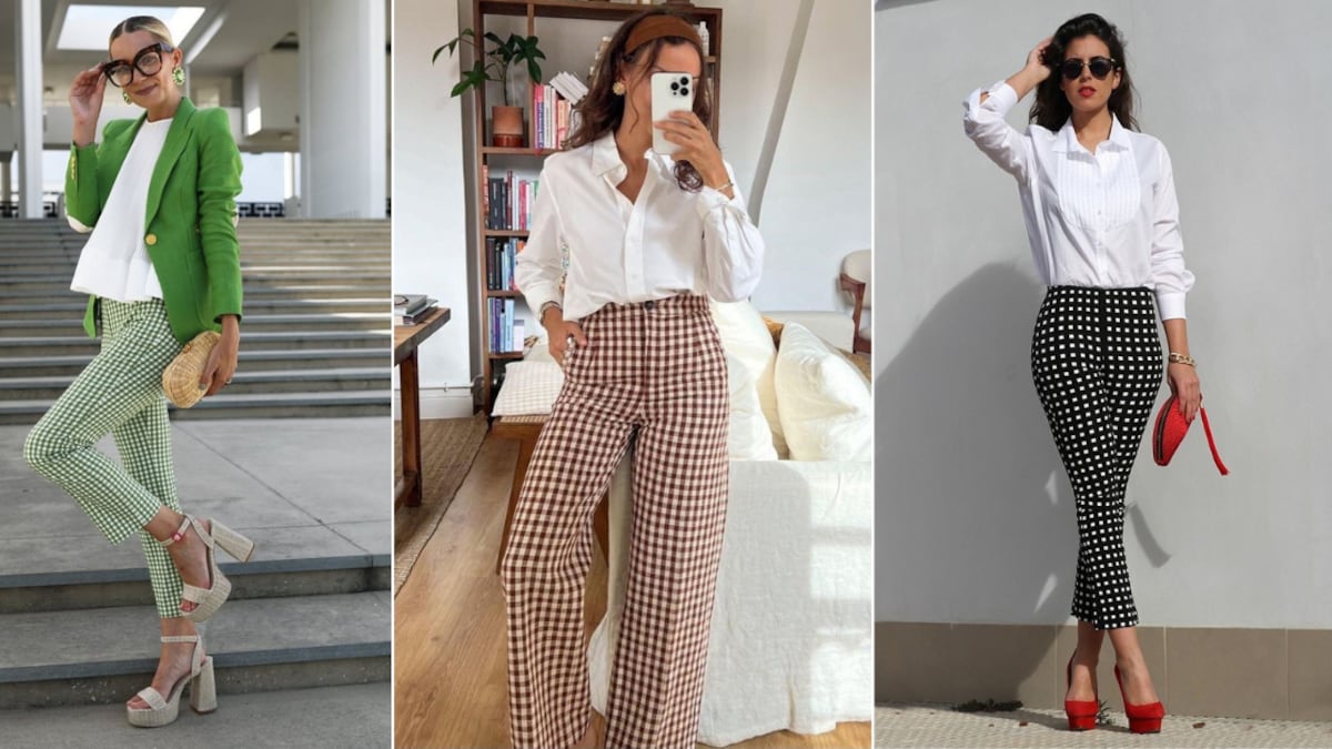 Pantalones vichy para un look formal