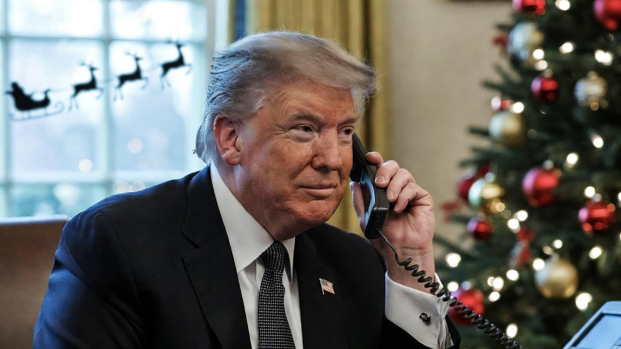 La Casa Blanca transmitió el en vivo navideño de NORAD Tracks Santa, donde Trump respondió preguntas infantiles
