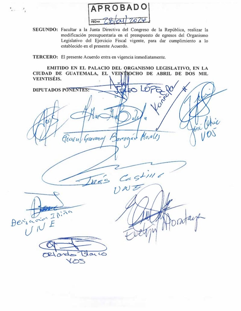 Acuerdo Legislativo 14-2026