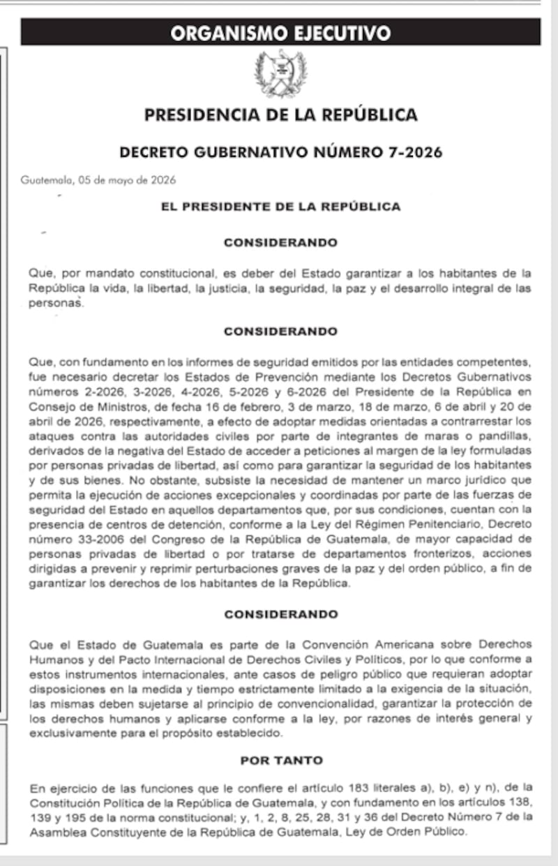 Estado de Prevención.