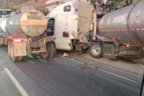 Accidente de pipa en ruta al Pacífico complica el paso este miércoles