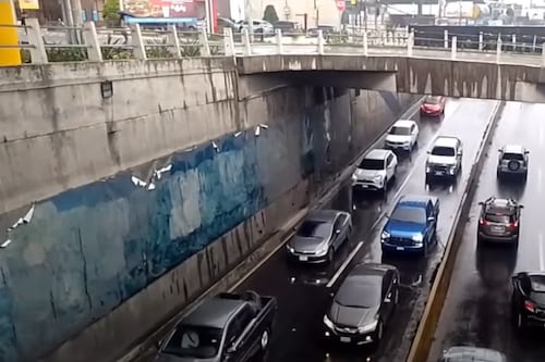 VIDEO. Así el panorama del tránsito en Carretera a El Salvador por la lluvia de este domingo