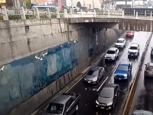 VIDEO. Así el panorama del tránsito en Carretera a El Salvador por la lluvia de este domingo