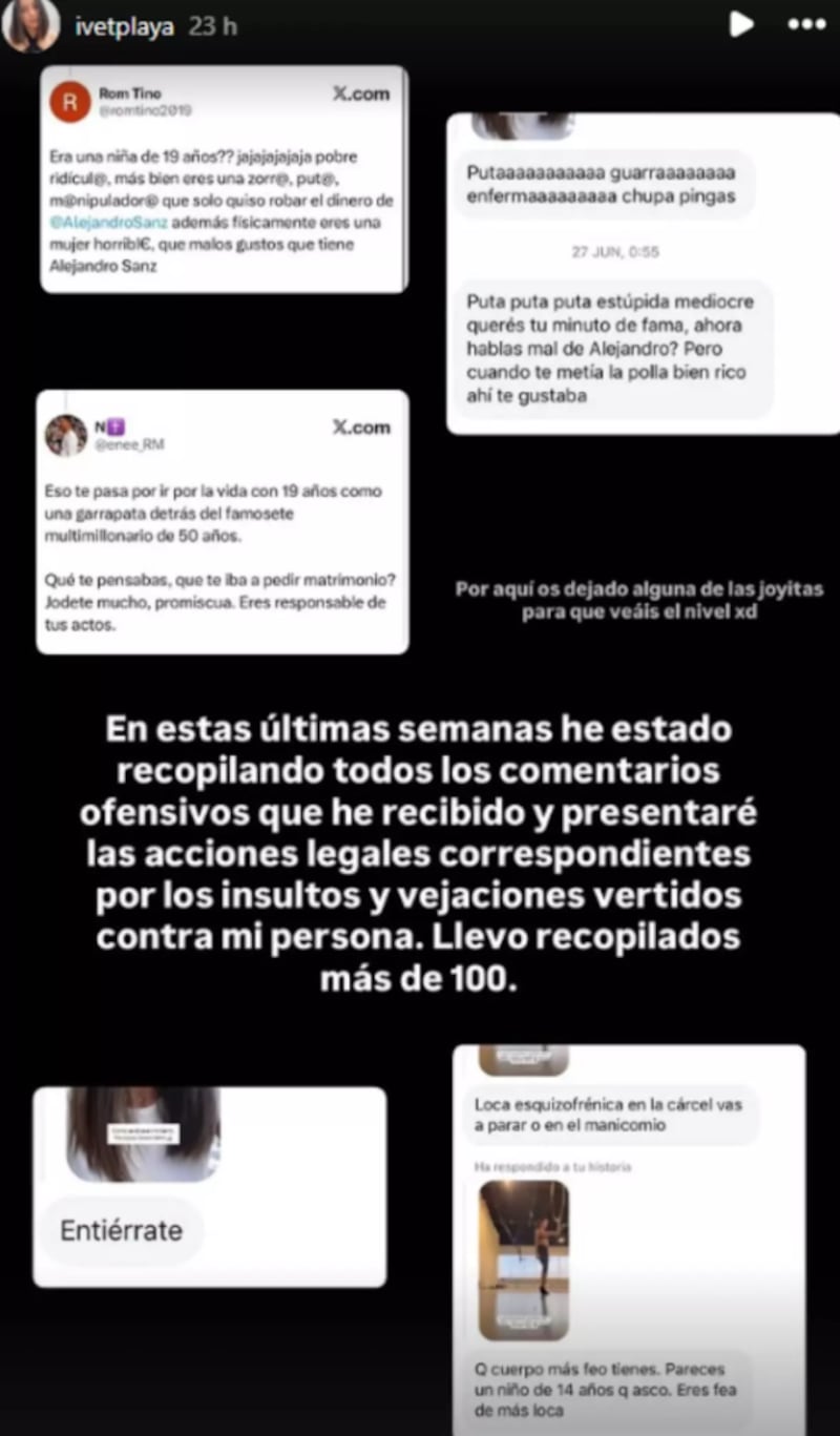 Advierte que iniciará acciones legales contra todos los que publicaron comentarios ofensivos contra ella. (Foto: Instagram @ivetplaya)