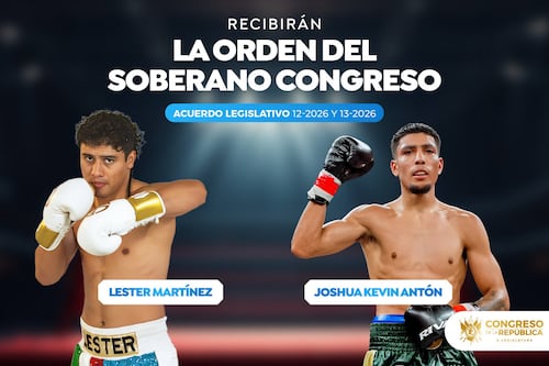 Congreso condecora a Lester Martínez y Joshua Antón por hazañas históricas en el boxeo
