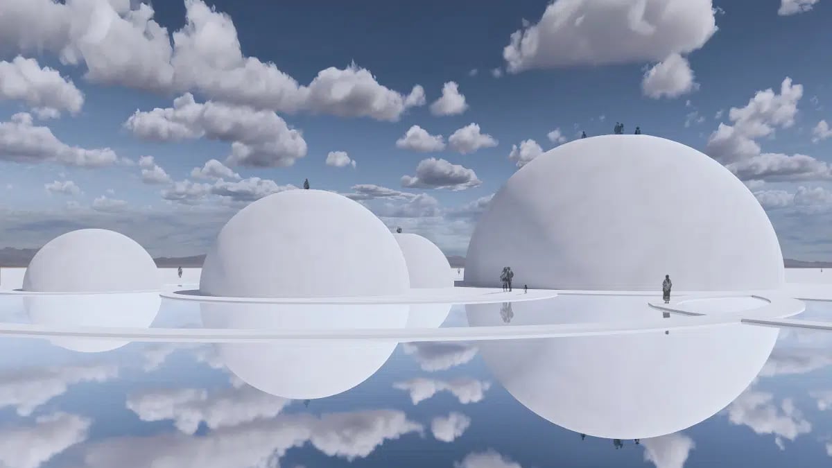 El artista Tomás Saraceno impulsa una obra que fusiona arte, ciencia y activismo ambiental en las Salinas Grandes, al norte de Argentina. Foto: Studio Tomás Saraceno.