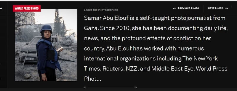 La instantánea, captada por la reportera palestina Amina Al-Masri,