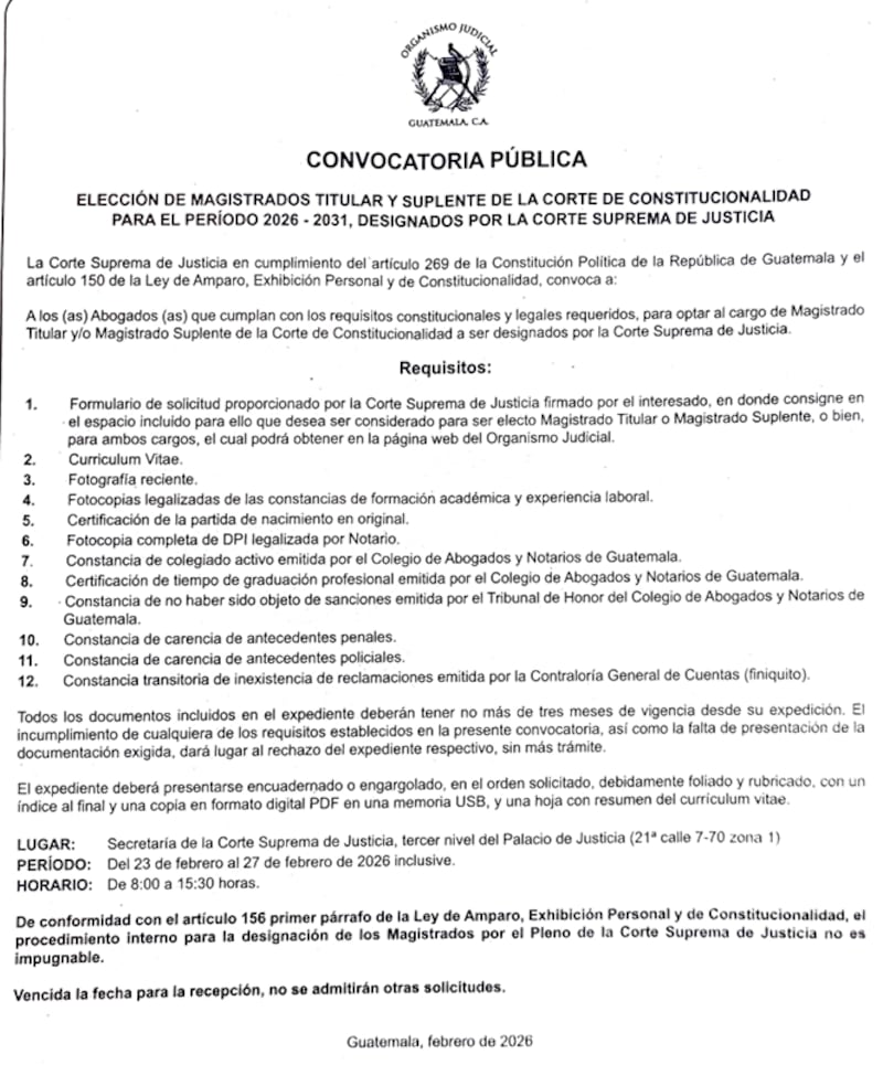 Convocatoria.