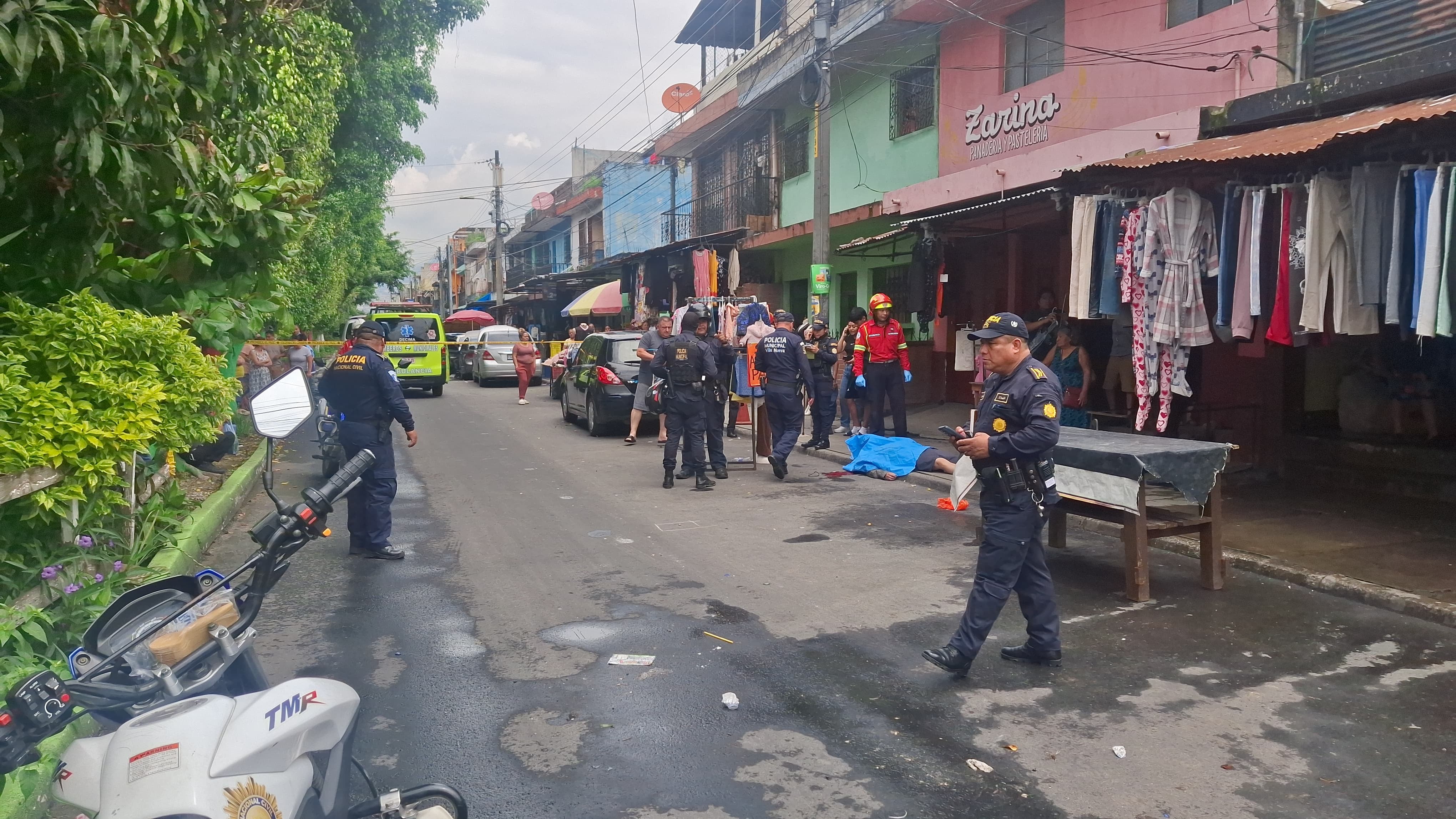 Bomberos reportaron el ataque armado este sábado, en Villalobos I, zona 12 de Villa Nueva. Foto: Bomberos Municipales.