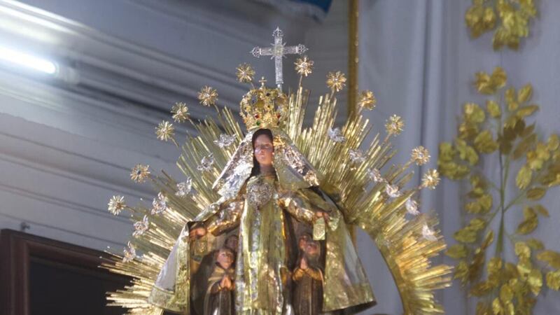 La consagrada imagen de la Virgen del Carmen, llegó a Guatemala a principios del siglo XVII con Juan Corz. Foto: Archivo.