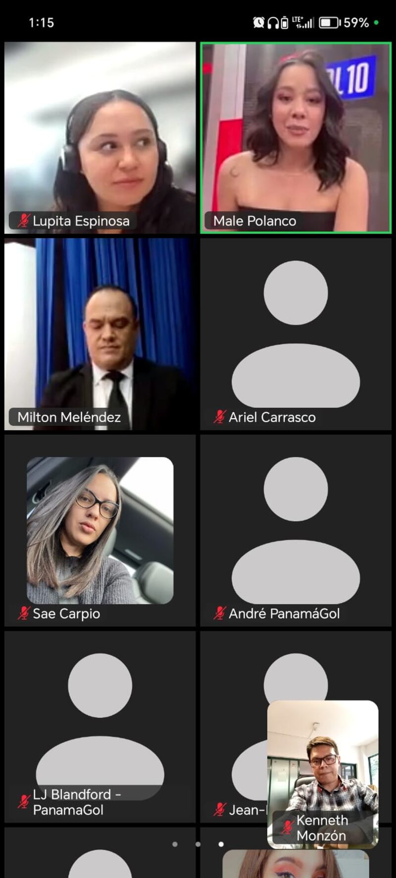Periodistas de la región durante la charla con los presentadores de ESPN por la Copa Oro.