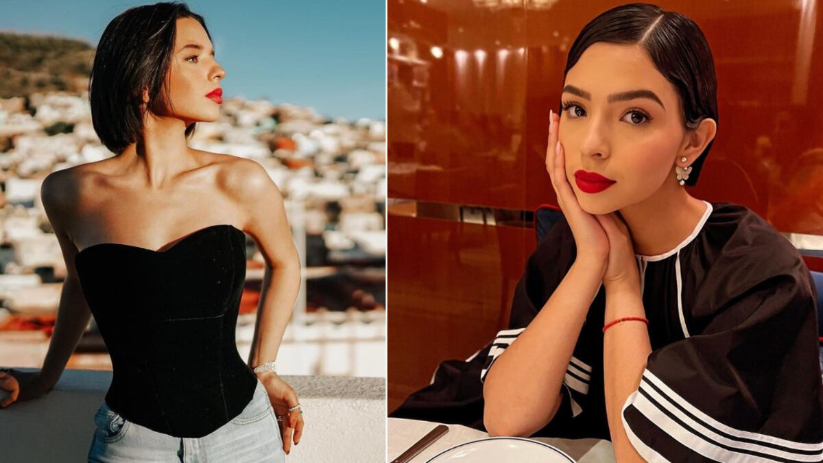 Ángela Aguilar acudió a la presentación de su nuevo proyecto audiovisual bolero con sexy vestido negro.