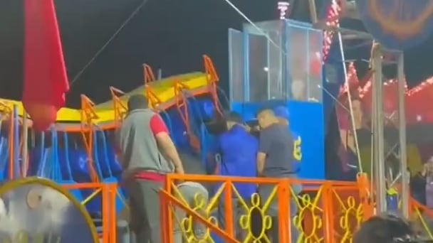 El juego mecánico presentaba fallas durante su funcionamiento. Foto: RRSS