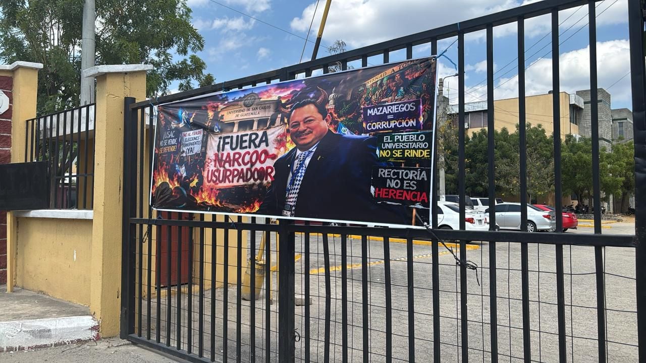 Estudiantes rechazan reelección de Walter Mazariegos. Foto: Cortesía