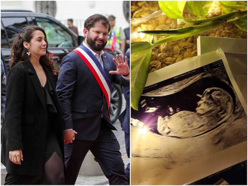 Presidente Gabriel Boric y su pareja, Paula Carrasco