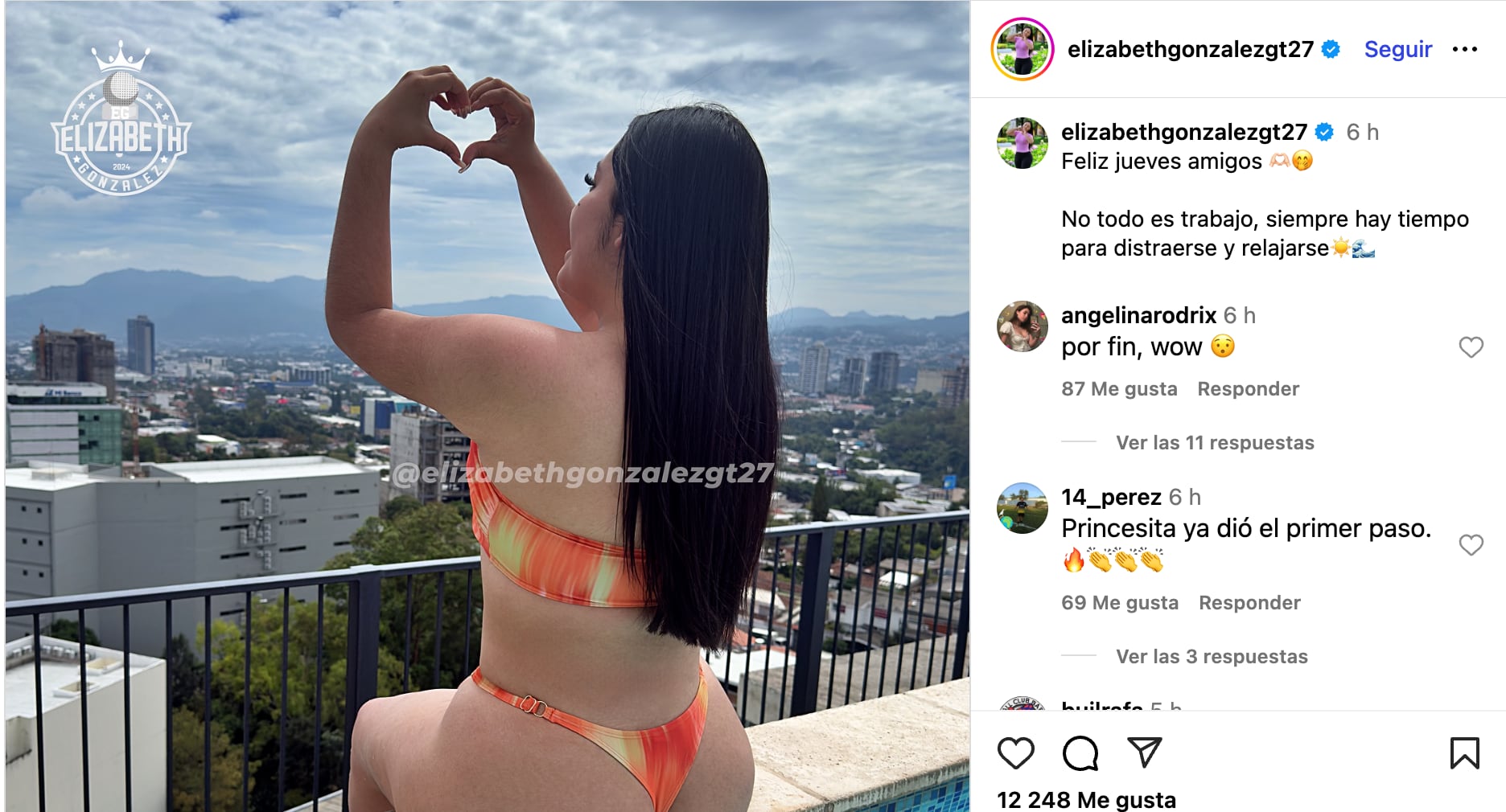 La influencer posó con un atrevido bikini que ganó la admiración de sus fans. Foto: Instagram.