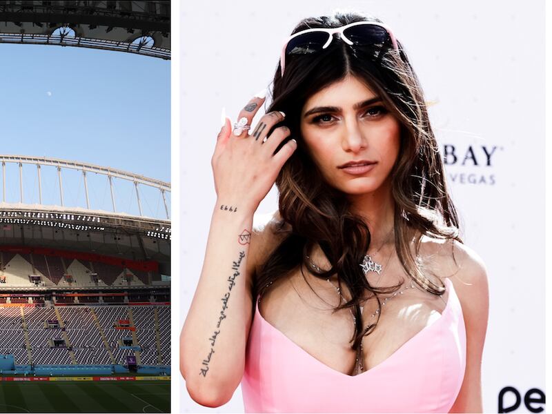 Periodista mexicano llama Mia Khalifa a estadio de Qatar