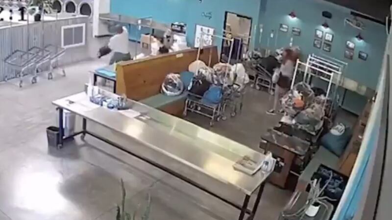 VIDEO. Hombre ataca con una sierra a clientes de una lavandería y amenaza a transeúntes