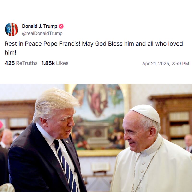 Donald Trump ordena ondear las banderas estadounidenses a media asta en homenaje al papa Francisco