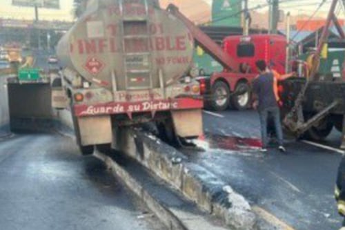 Video posterior a cisterna empotrada en paso a desnivel de Linda Vista, Villa Nueva