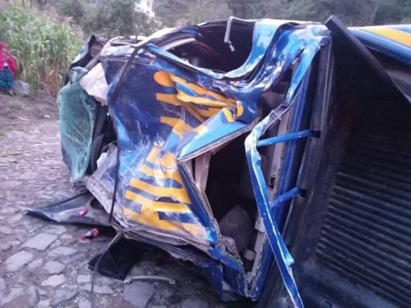 Fallecen policías en autopatrulla en Tajumulco. Foto: Asombom