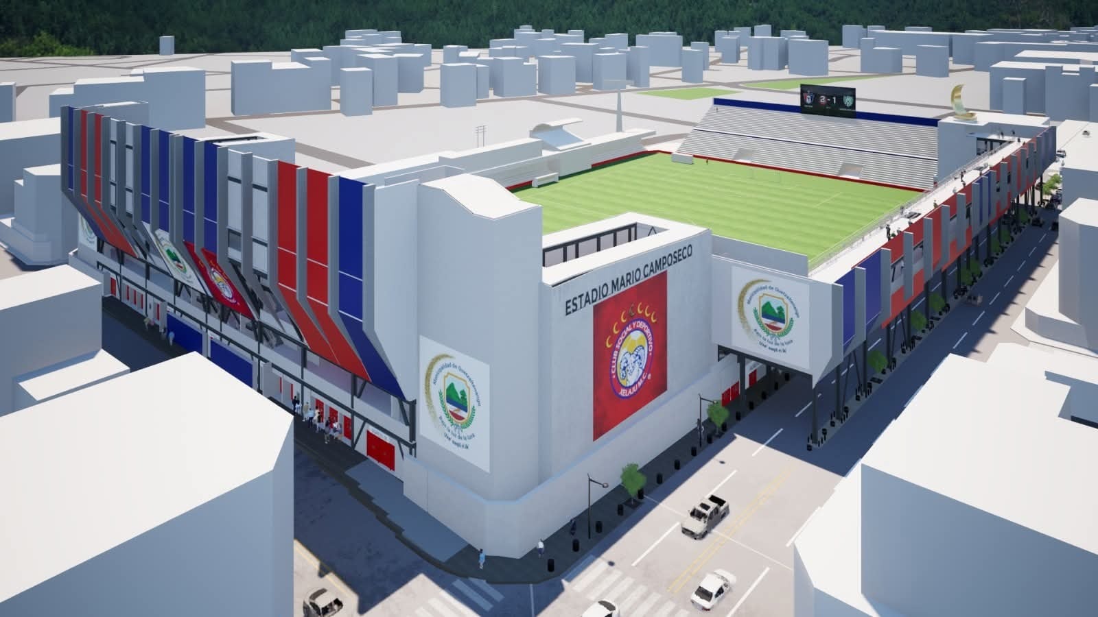 La Municipalidad de Quetzaltenango presentó oficialmente el diseño de la remodelación del Estadio Mario Camposeco.