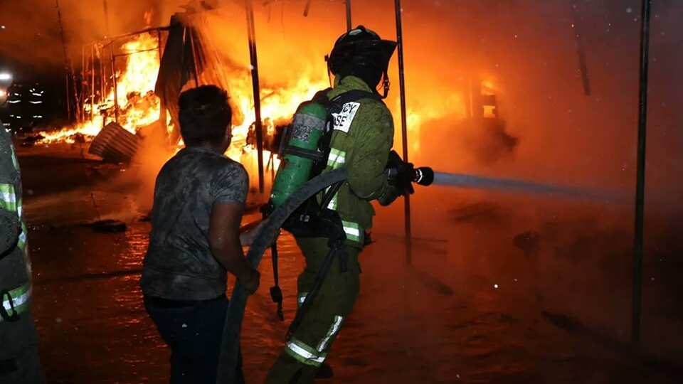 Este viernes se registró un incendio en el mercado de La Terminal.