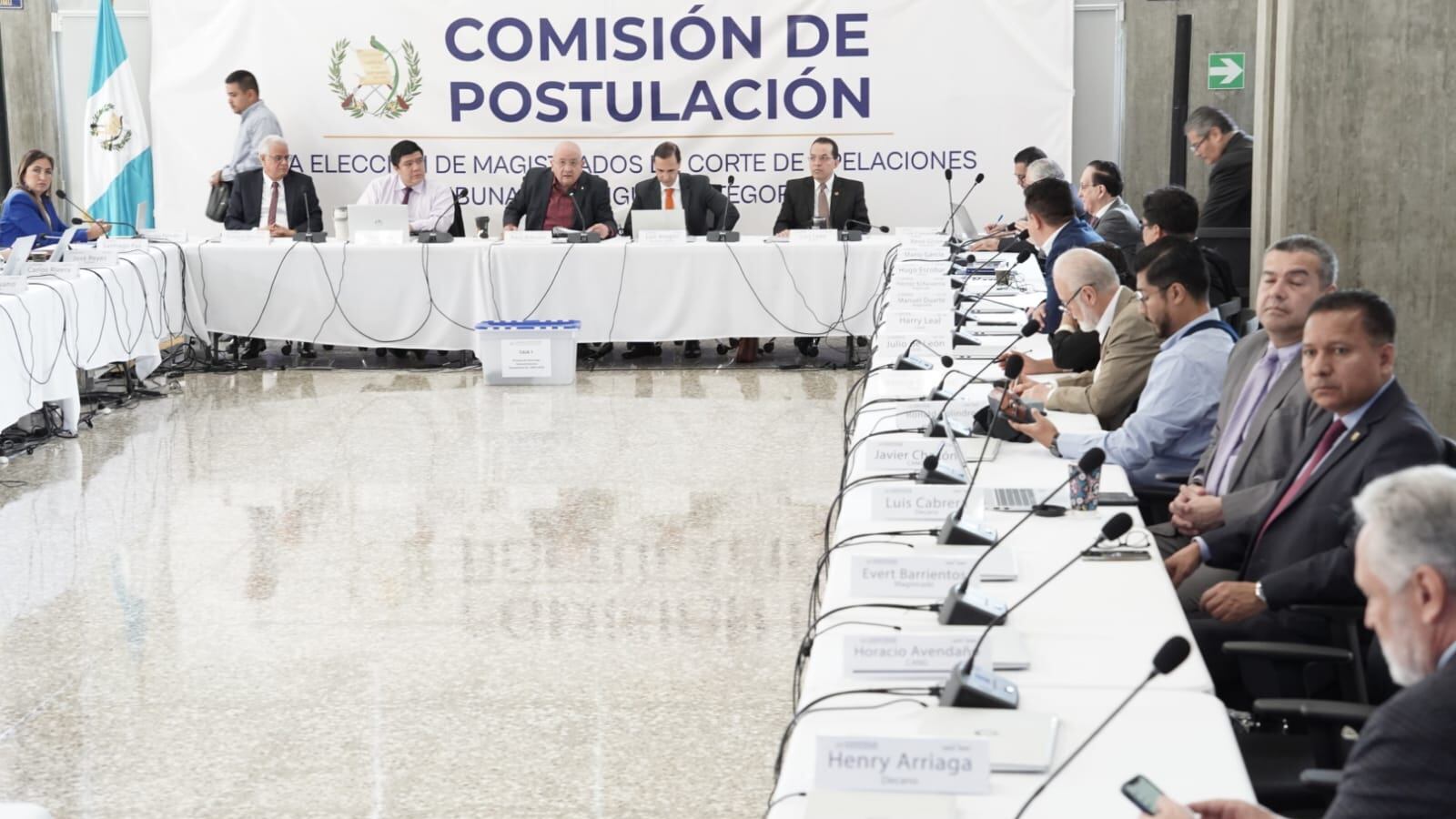 La Comisión de Postulación a Salas de Apelaciones avanzó en la calificación de expedientes. Foto Guatemala Visible