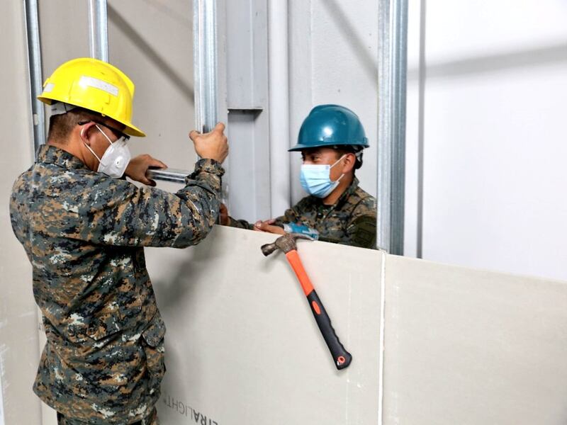 Cuerpo de Ingenieros del Ejército avanza en ampliación del hospital del Parque de la Industria