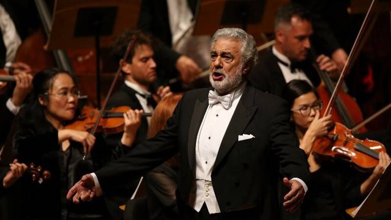 Plácido Domingo, Mario Chang y María José Morales en concierto
