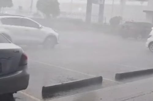 VIDEO. Lluvia con granizo en CAES y otros sectores de la capital esta tarde de sábado
