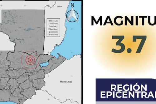 Reportan sismo de magnitud 3.7 en Alta Verapaz este 4 de febrero