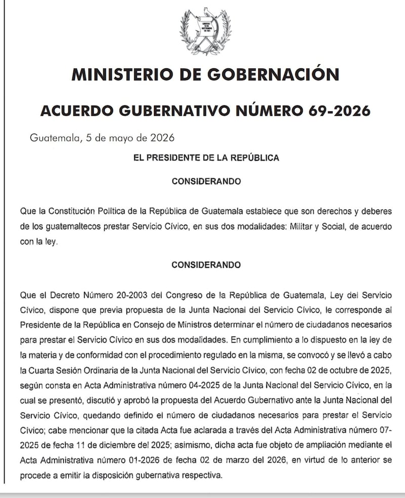 Servicio cívico.