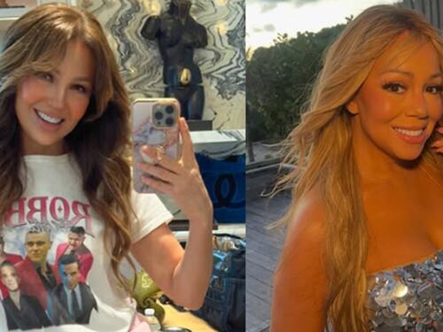 “Clase vs vulgaridad”, Thalía y Mariah Carey lucen sus figuras en bikini en la playa y las comparan cruelmente