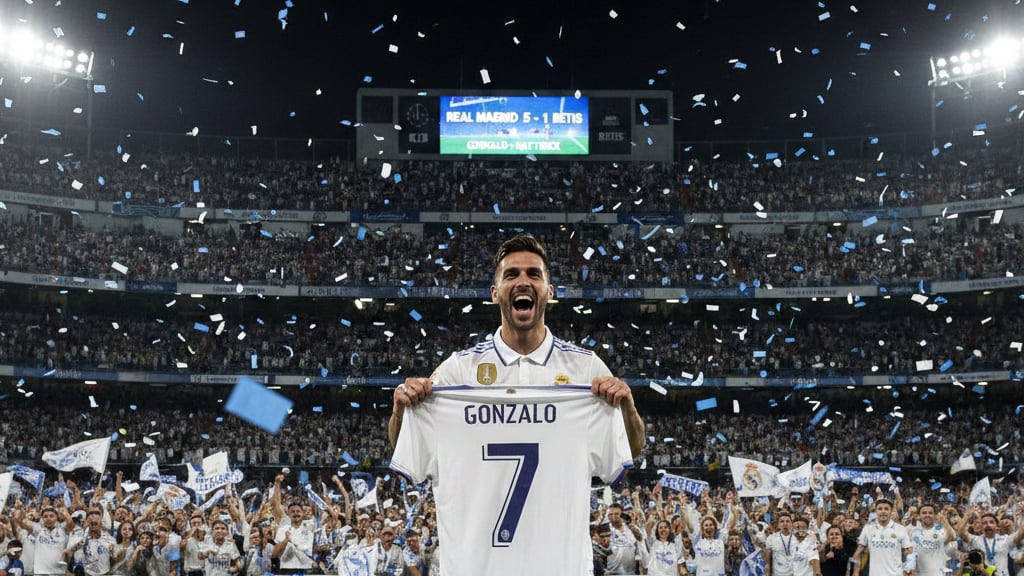 Goleada y ‘hat-trick’ de Gonzalo con el Real Madrid.