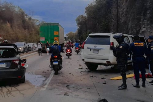 Accidente de varios vehículos en ruta al Atlántico esta tarde de domingo