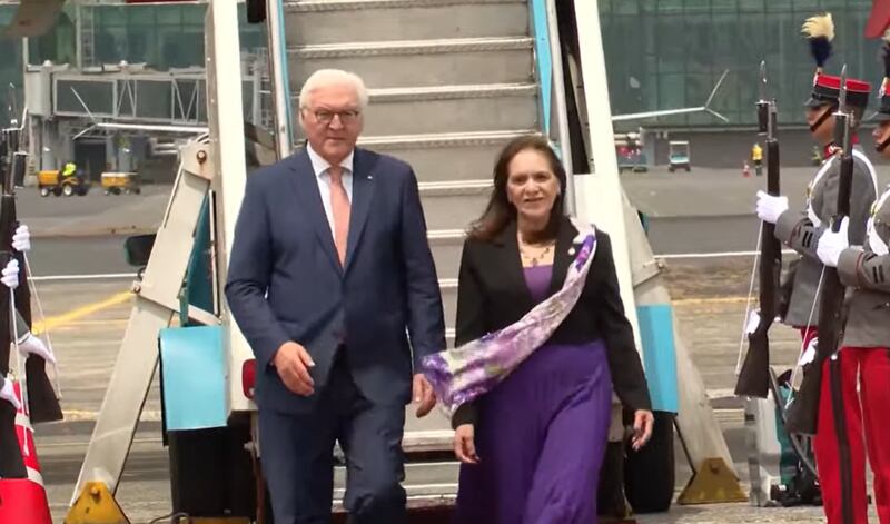 El presidente de Alemania, Frank-Walter Steinmeier, fue recibido en la FAG.