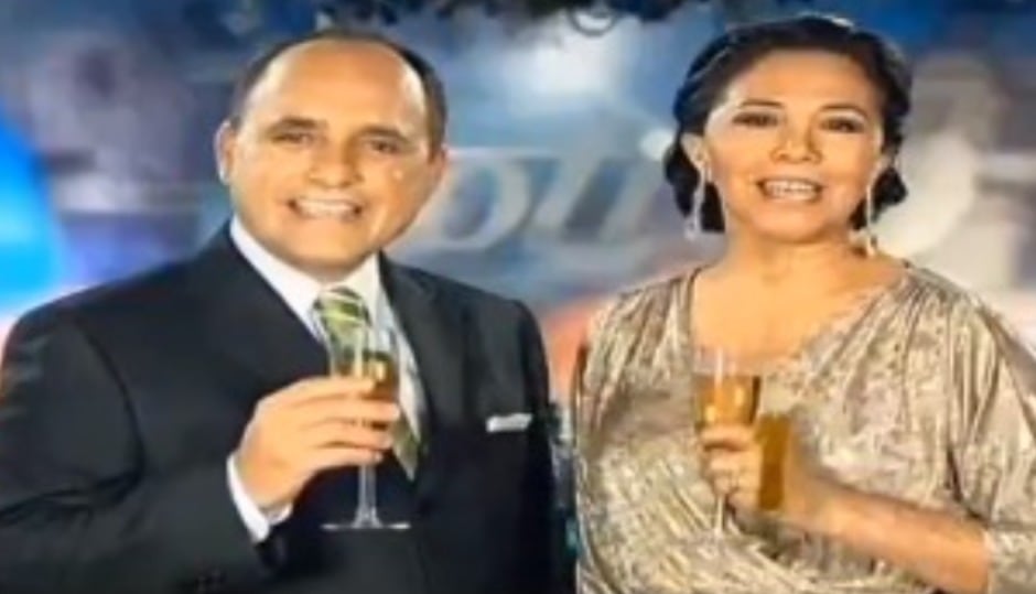 Presentadores de TV de Guatemala reviven nostálgico anuncio de Año Nuevo de 2012