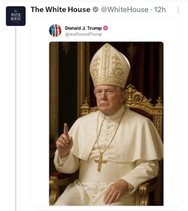 Donald Trump sobre su foto vestido como papa: “No fui yo”