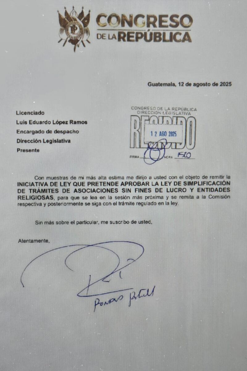 La iniciativa de ley busca simplificar los trámites para la inscripción de Iglesias y asociaciones sin fines de lucro.
