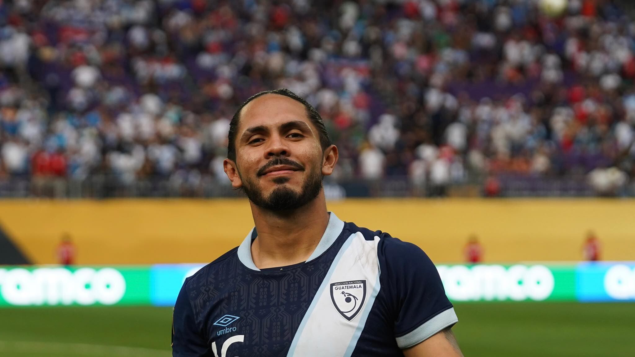 José Alfredo Morales Concuá "El Caballo Morales", el pinultecoel pinulteco que anotó el gol que le da el pase a semifinales de la Copa Oro 2025. Foto: Fedefut.